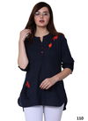Navy Blue Colour Shiri Vol 2 Cotton Casual Wear Ladies Top 110